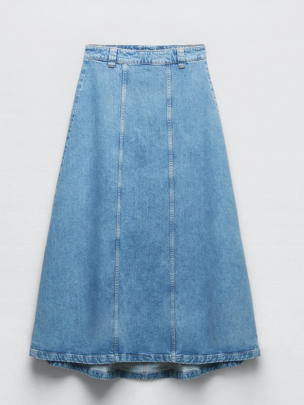 Zara Light Blue Denim Maxi Skirt - Picture 1 of 1